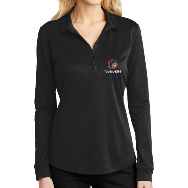Rothschild - Ladies Silk Touch ™ Performance Long Sleeve Polo Thumbnail